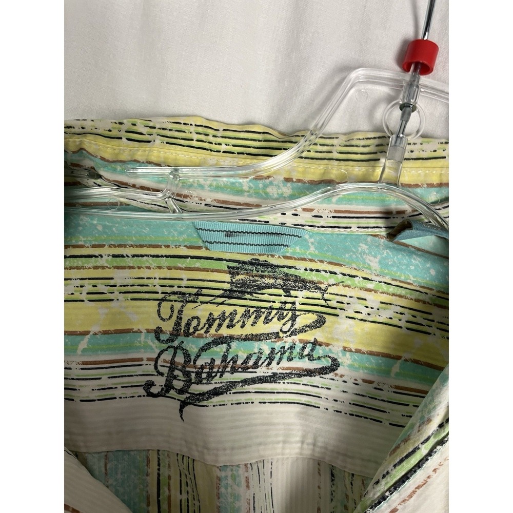 Tommy Bahama Men's XL Cotton Silk Blend Long Sleeve Summer‎ Striped Multicolor - Picture 2 of 8